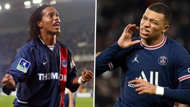 ronaldinho and kylian mbappe