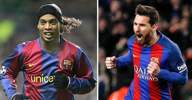 ronaldinho and messi