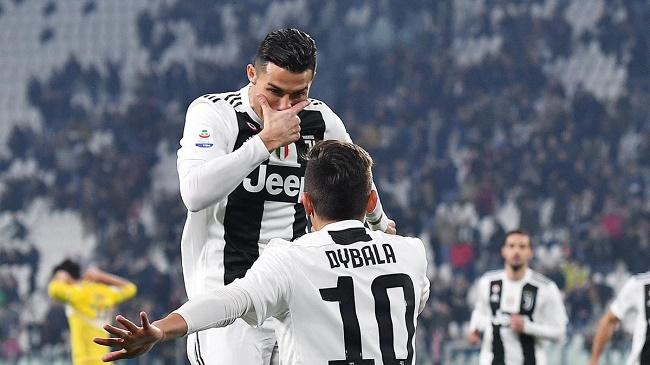 ronaldo and dybala celebrating a goal 1