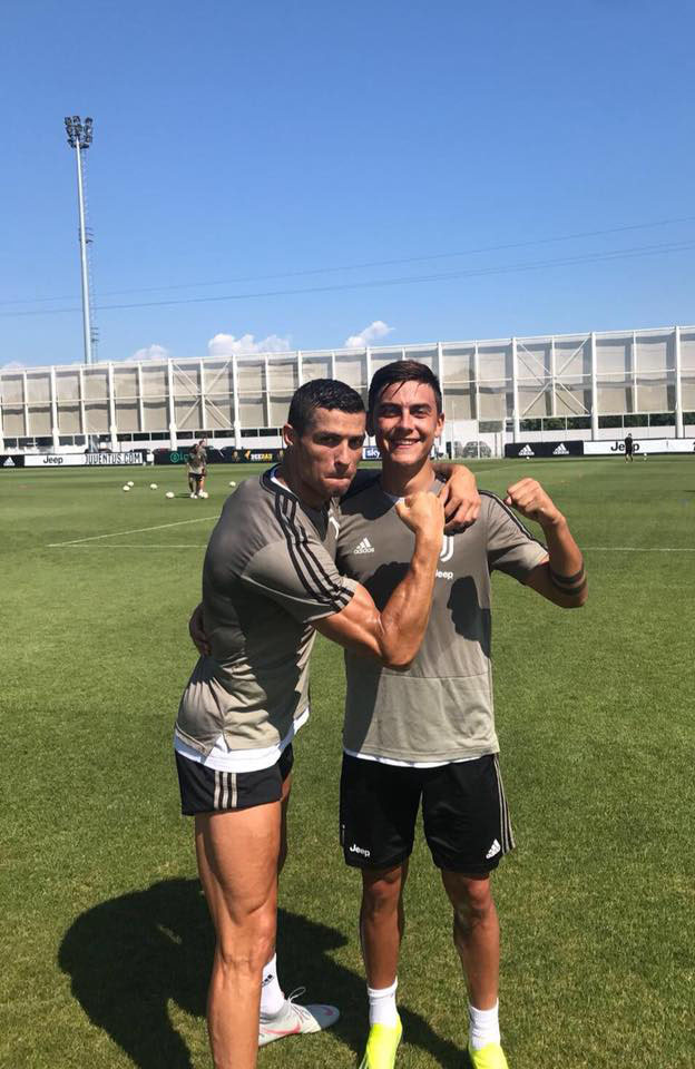 ronaldo and dybala training session 2018 03