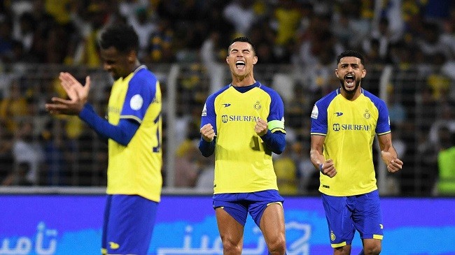 ronaldo first hattrick for al nassr