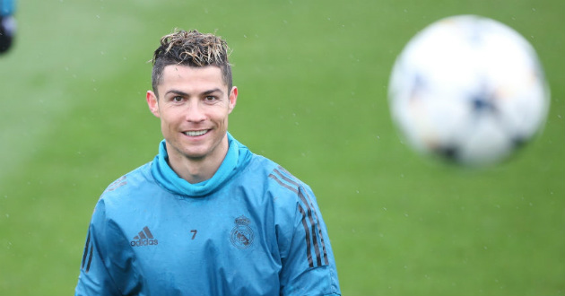 ronaldo in practice before juvuntus match