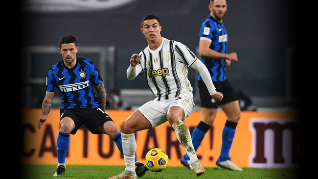 ronaldo juventus against inter millan