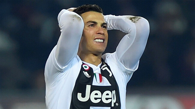 ronaldo juventus sad