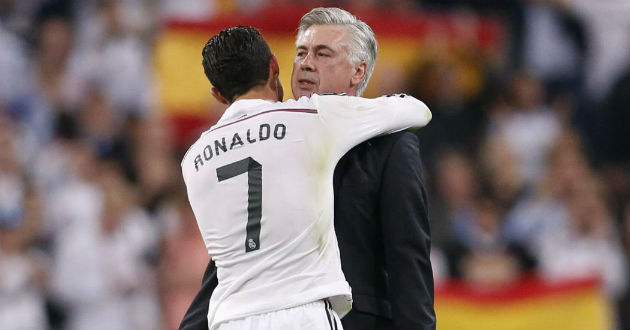 ronaldo with ancelotti