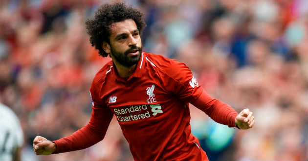 salah celebrates a goal for liverpool 1