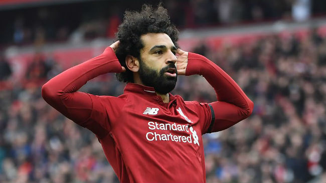 salah celebrates a goal for liverpool 4