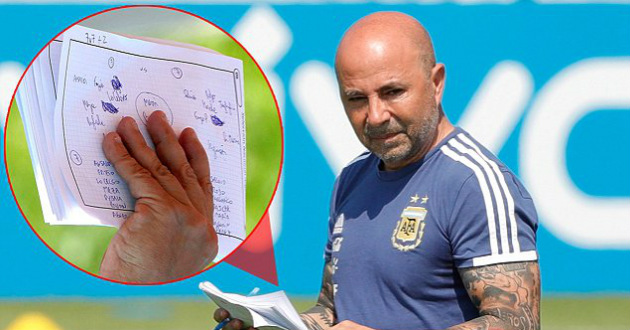 sampaoli leak paln of argentina playing