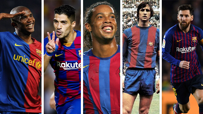 samuel ito suarez ronaldinho johan cruyff lionel messi