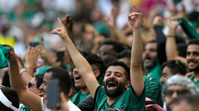 saudi supporter in stadium