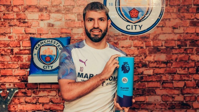 sergio aguero player of the month 2019 20