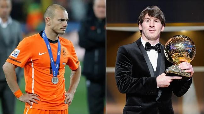 sneijder and messi