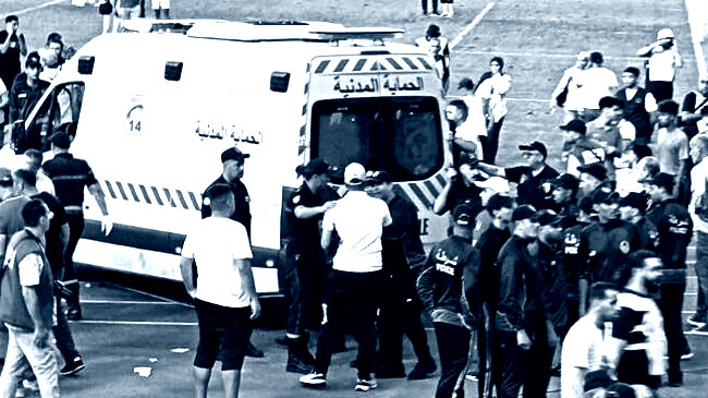 stand collapses at algerian soccer match