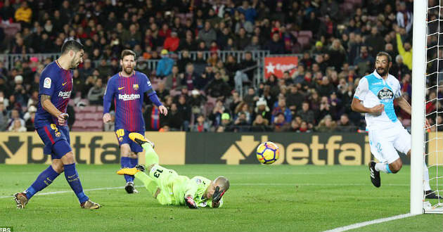 suarez messi barcelona vs deportivo