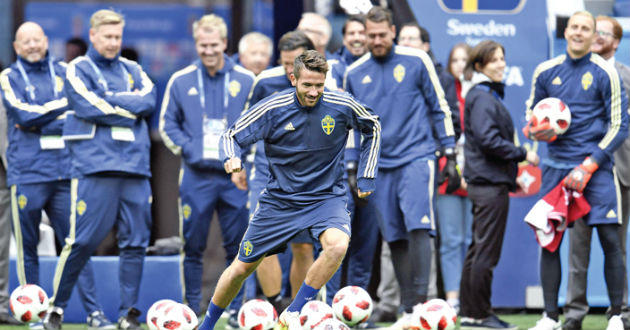 sweden prepare for last sixteen match