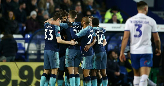 tottenham goal celebration in fa cup third round