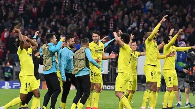 villarreal celebrate reaching the champions league semi finals