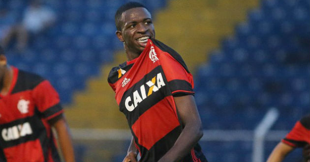 vinicius celebrates a goal