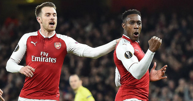 welbeck ramsey celebrates after equaliser