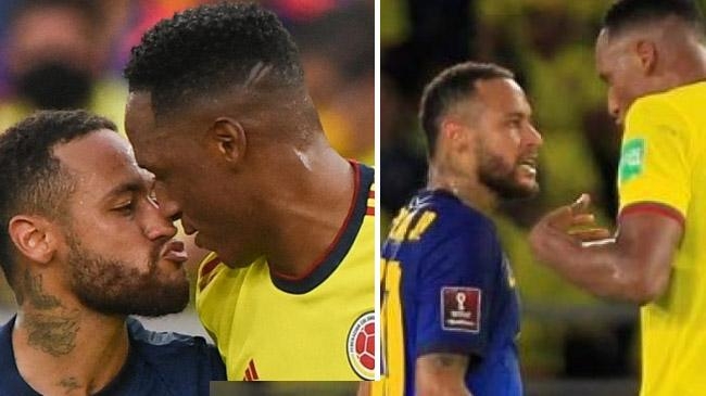 yerry mina and neymar clash