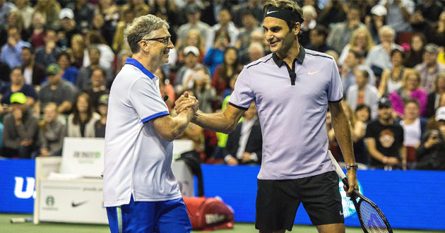 when roger federer bill gates dazzled