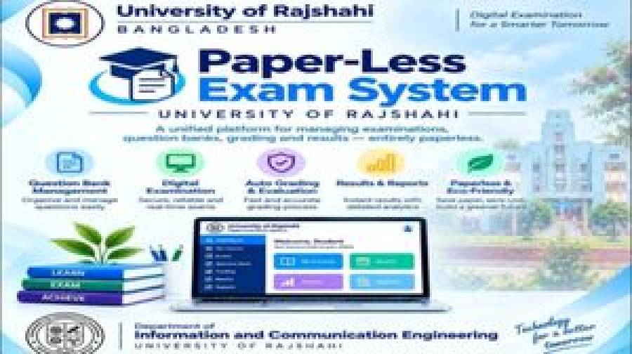 দেশে প্রথম পেপারলেস এক্সাম সিস্টেম চালু করল রাজশাহী বিশ্ববিদ্যালয়
