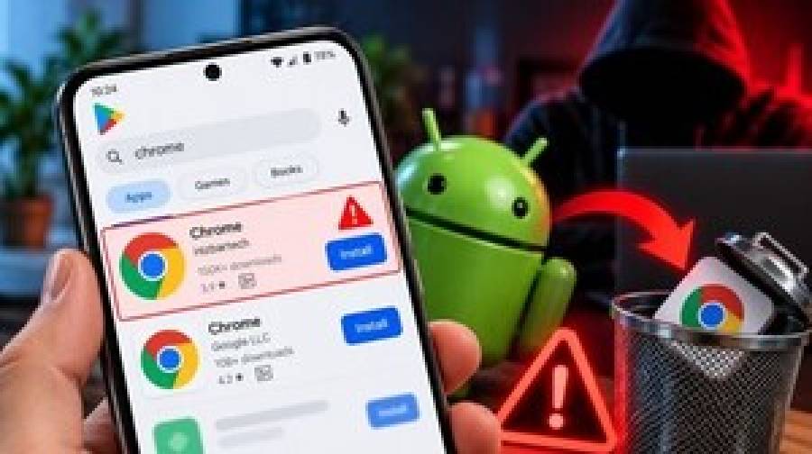 আসল ব্রাউজারের বেশে প্লে স্টোরে ভুয়া ক্রোম!