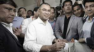 ভোট দিয়ে উচ্ছ্বসিত তারেক রহমান