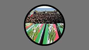 তেহরানে লারিজানি, বাসিজ প্রধান ও নৌসেনাদের জানাজা সম্পন্ন