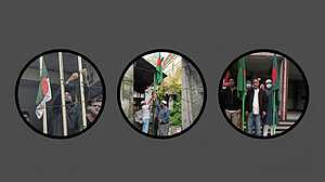 ফরিদপুর, পাবনা ও নওগাঁয় আ. লীগ কার্যালয়ে পতাকা উত্তোলন ও স্লোগান