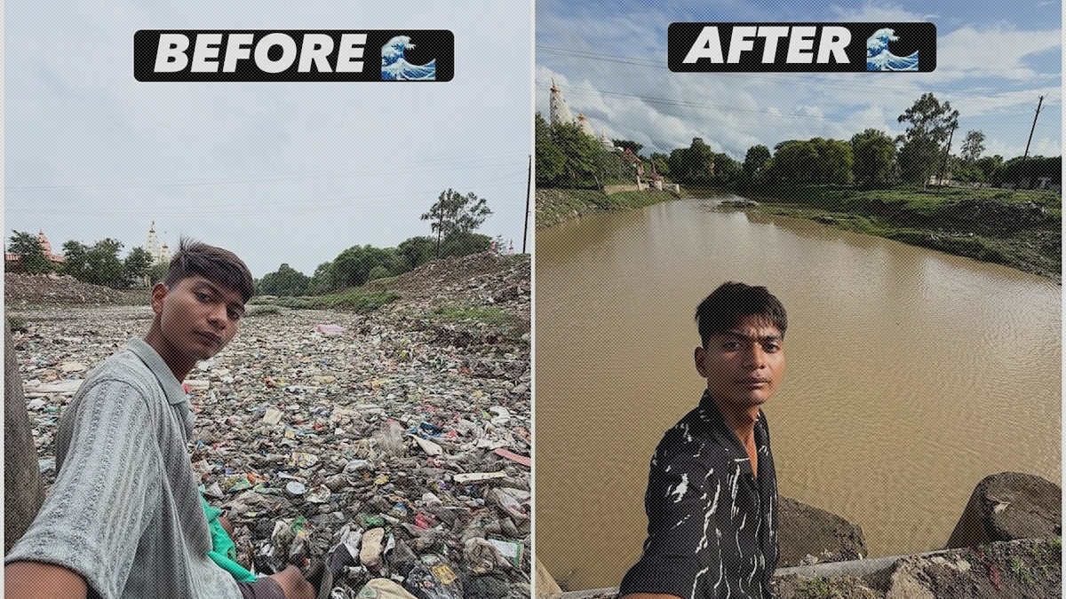 একাই দূষিত নদী পরিষ্কার করলেন ২০ বছরের তরুণ