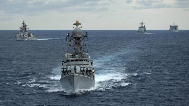 4 countries naval exercises in bay of bengal