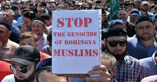 Chechnya protest rohingya issu