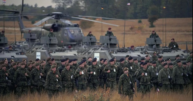 NATO soldiers action