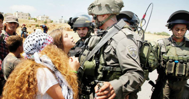 Palestinian girl slapped Israeli army
