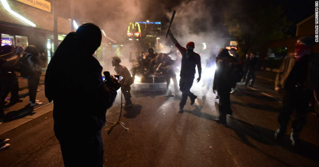 Triump demonstrations police