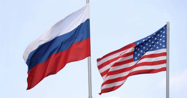 USA Russia flag
