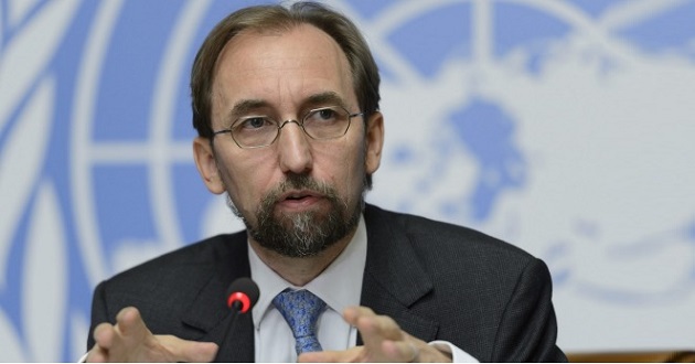 United Nations Human Rights Commission chief Jed Rud al Hussain