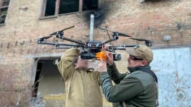 a drone is assembled by the aerorozvidka unit
