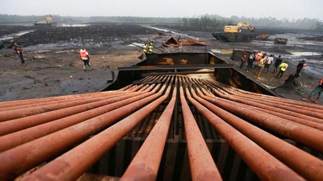 a illegal oil refinery