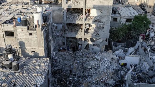a view of destruction after israeli attack