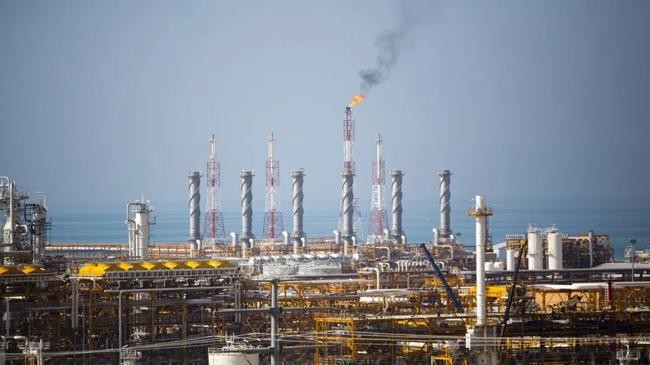 a view of the south pars gas field