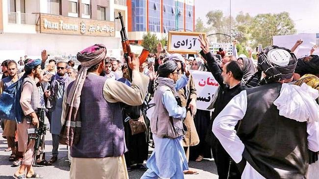 afghanistan protest taliban un inner