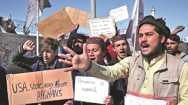 afghans protest in kabul