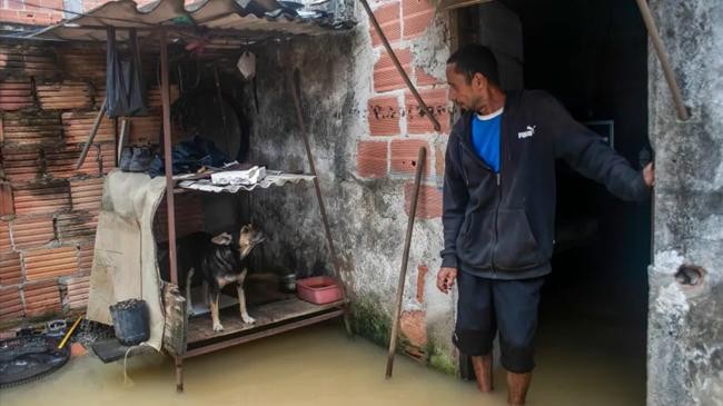 after heavy rains in duque de caxias brazil