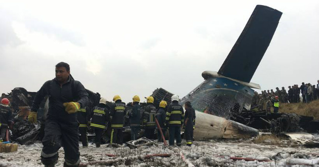 an us bangla flight crushed in nepal