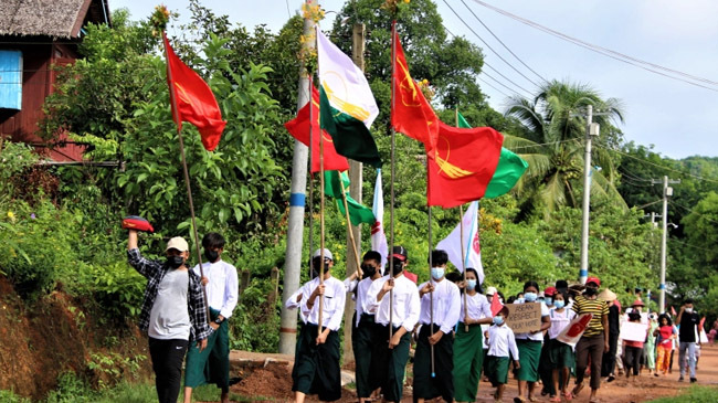 anti coup protest myanmar