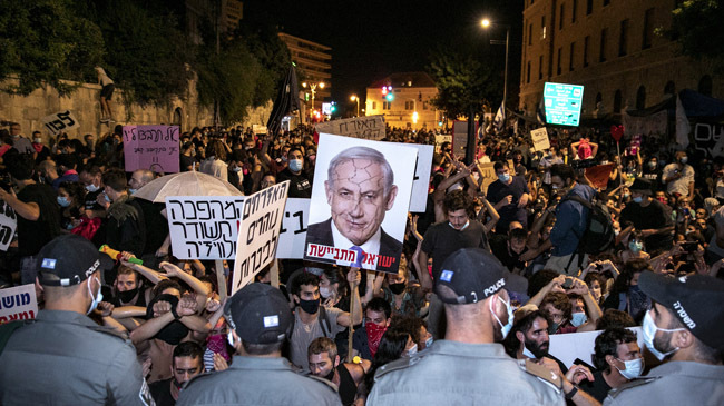 anti netanyahu protests in israel