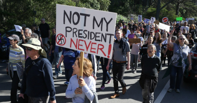 anti trump unrest on oath day