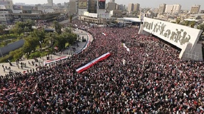 anti us protest in bagdad